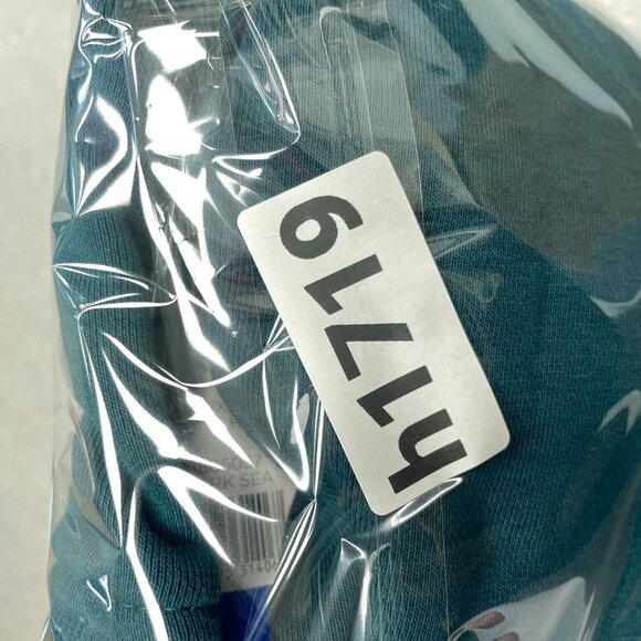 NEW Danskin Womens Mixed Rib Cozy Half Zip Hoodie L Fleece Blue Teal - Picture 10 of 10